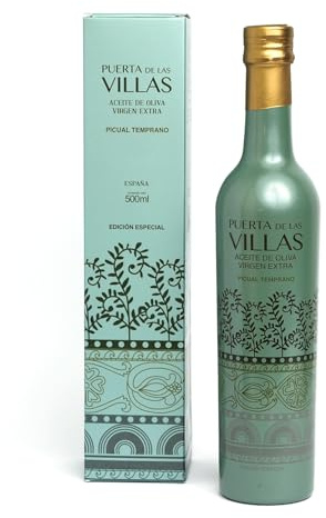 Puerta de las Villas | Aceite de Oliva Virgen Extra Picual Temprano Edición Limitada - Botella de vidrio 500 ml.