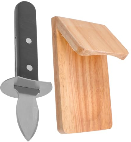 TOKIDNY Coltello con Morsetto in Legno in Inossidabile per le Ostriche Facile da Pulire e Mantenere, per e Riunioni Casalinghe