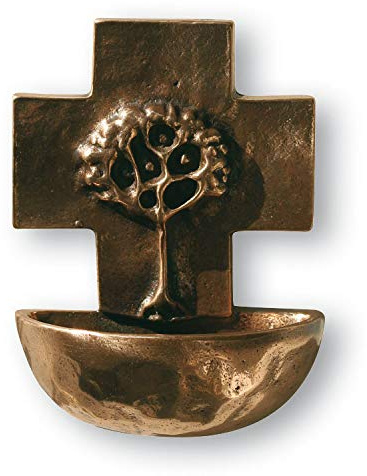 Butzon & Bercker Weihbecken Lebensbaum - Bronze Wandrelief, 12 cm, Veit
