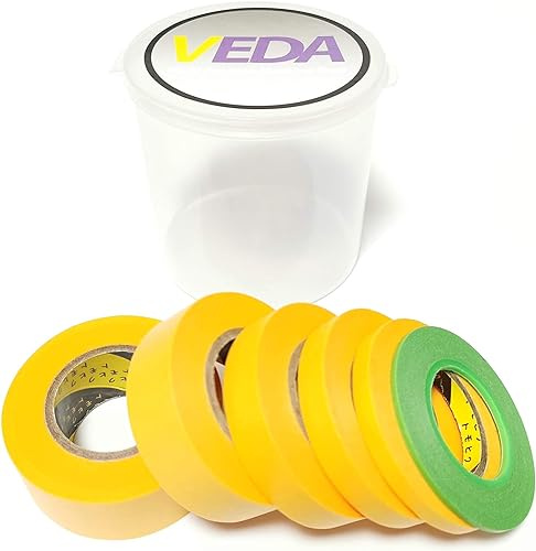 Veda® Set de 6 Ruban Adhésif masquage 2 mm/6 mm/10 mm/12 mm/18 mm/24 mm Outils Accessoires Modélisme Hobbie