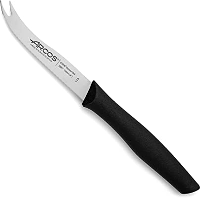 Arcos Serie Nova, Coltello Formaggio, Lama Acciaio Inossidabile NITRUM 105 mm, Manico Polipropilene, Colore Nero