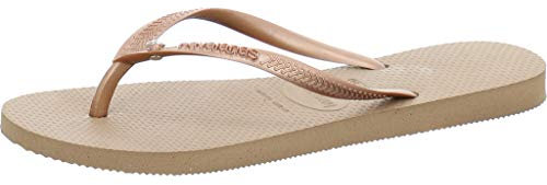 Havaianas Slim Crystal Glamour Swarovski, Infradito Donna, Oro Rosa (Oro Rosa Metallico), 33/34 EU