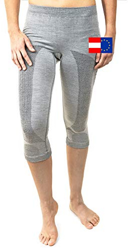 Merino & More Merino Unterhose Damen - Funktionsunterwäsche Merinowolle - 3/4 lang