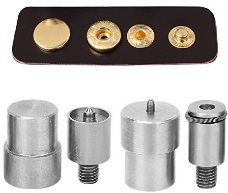4 pezzi stampo a bottone a pressione, kit di ricambio in acciaio inox argento per parti di macchina di pressatura a mano per bottone a pressione 651/633/831
