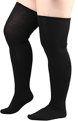 DRESHOW Grossa Taglia Donna Calze Sopra il Ginocchio per Cosplay Sportivo Stivali Coscia Alta
