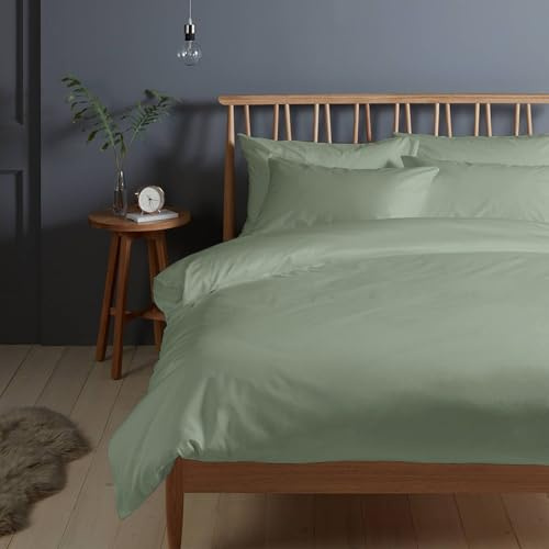 Pizuna Bettwäsche 140x200 + 70x90 Baumwolle Meeresschaum 400 Fadenzahl | 2-Teilig 100% Langstaple Baumwolle Bettbezug und Kissenbezug, Mako Satin Bettwäscheset 140x200 + 70x90 Mako Satin