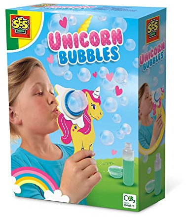 SES Creative 02278 Einhorn-Seifenblasen – Magische Seifenblasen für Kinder, Weiß