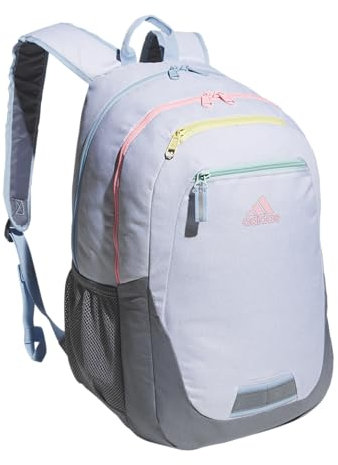 Adidas Originals Foundation 6 Backpack Zaino Borsa, Bianco/Rosa Spark/Grigio, One Size Unisex-Adulto