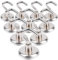 OCEUMAOA 10 Pack Magnetic Hooks Heavy Duty Strong Neodymium Magnet Hooks 32mm Magnets with Hook for Cruise Cabins Kitchen Fridge Van Classroom Office Camping Accessories Silver