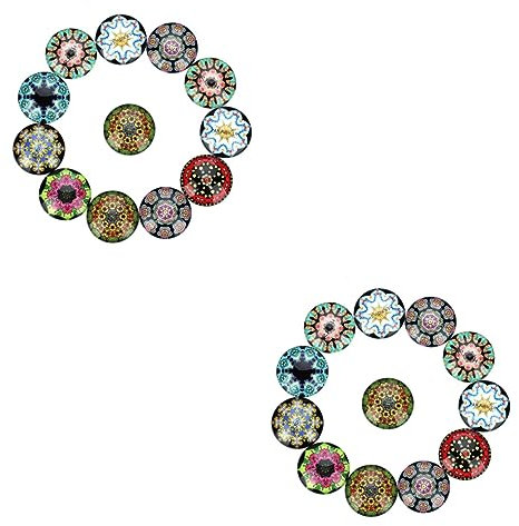 NUOBESTY 2sätze Rundes -patch Gemischten Farben Glassteine Für Schmuck Dekoration Und Bastelarbeiten Vielseitig Einsetzbar Für Kreative Projekte