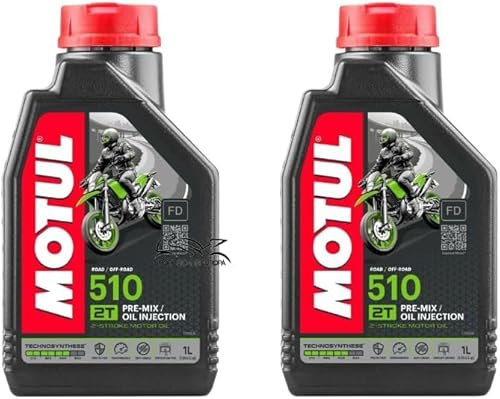 KIT DUE LITRI 2 LT OLIO MISCELA MISCELATORE PREMIX 510 UNIVERSALE SCOOTER MOTO CROSS