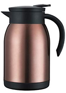 GaRcan Thermal Coffee Carafe 800ML Hot Coffee Pot/Insulated / 12 Hours Insulation / 24 Hours Cooling (Color : White) (Brown)