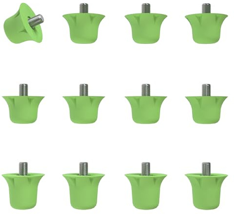 55 Sport Classic Nylon SG Replacement Football Studs - 12 Pack (13/16mm) - Lime Green