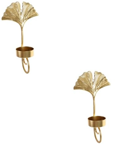 PRETYZOOM 2 Pz Portacandele Porta Candele Da Parete Supporto Per Candele Decorativo Arredamento Sospeso Panetti Applique a Foglia Votivo Candeleros Candele Appese Candeliere Ferro Da Stiro