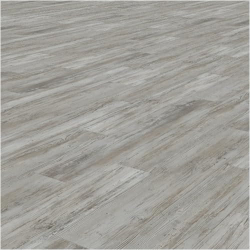 HORI Klick Hart Vinylboden aus hochwertigem SPC ohne PVC, Melbourne, stilvolle Landhausdiele, 1,98m², Trittschalldämmung, wasserfest, für Fußbodenheizung und Feuchträume geeignet,