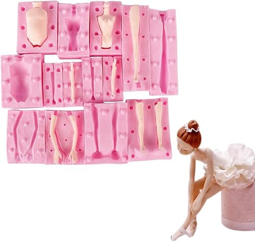 7 Packungen Puppen Körper Bein Arm Modell Mann Frau Mädchen Kind Körper Silikon Fondant Formen Aromatherapie Gips Ton Form Schokolade Keks Zucker Handwerk Form DIY Kuchen Dekorieren Zubehör