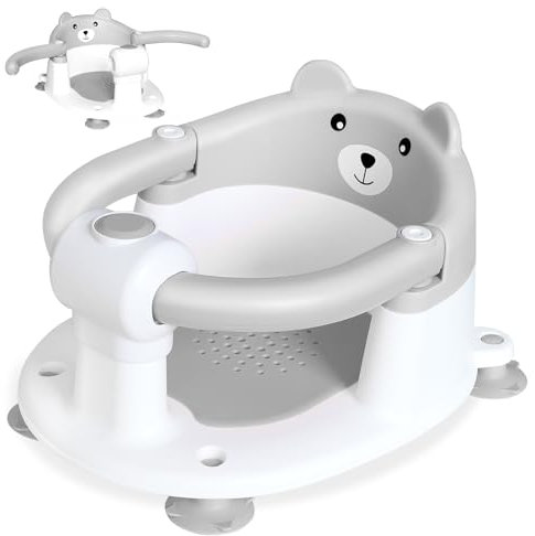 Baby Bath Seat for Babies 6 Months Plus, Toddler Bath Seats for Infant & Newborn, Baby Sit Up Chair with 4 Non-Slip Suction Cups