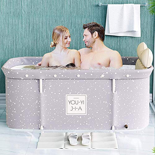 Portable Foldable Bathtub - 120cm Soaking Bath Tub for Adults, Ideal for Hot or Ice Baths, Space-Saving Design for Home, Family Bathroom SPA, Relaxation & Wellness