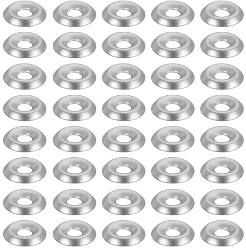 PATIKIL 200Pcs Arandelas de Copa, M4 Arandelas de Roseta de Acero Inoxidable con Cabeza Avellanada, para Tornillos, Piezas de Accesorios Mecánicos, Modelos de Bricolaje, Plateado