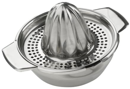 FM Professional Presse-Agrumes Manuel en Inox | Pressage manuel précis, Inox robuste au toucher ferme, Diamètre 12,8 cm pour citron orange, Lave vaisselle