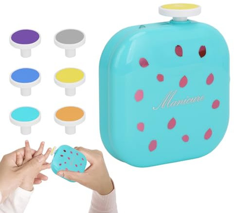 Amesor Babynagelknipser | Babynagelknipser Elektrisch Mit USB-Aufladung,Maniküregerät Mit LED-Beleuchtung Und 6 Schleifaufsätzen Für Unterwegs Zuhause Salon