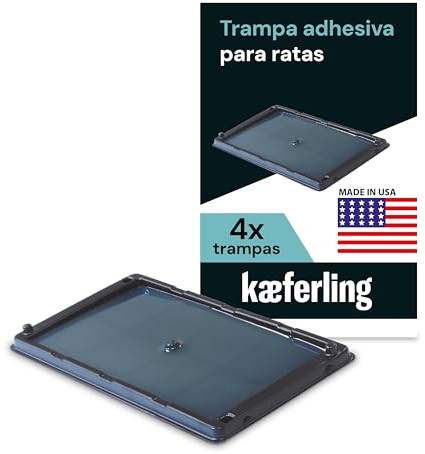 Catchmaster 4X Trampa para Ratas y Ratones - Sin Veneno - Adhesivo para Ratas Grandes - Pegamento Potente para Atrapar - Trampas efectivas para Ratones