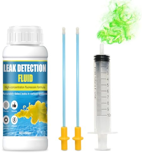 Colorant Fuite Piscine, Detecteur Fuite Piscine,Solubilité dans l'eau,100ml | Colorant de Traçage pour Recherche de Fuite sur Piscine, Detecteur de Fuite d'eau, Plomberie, Forte Fluorescéine