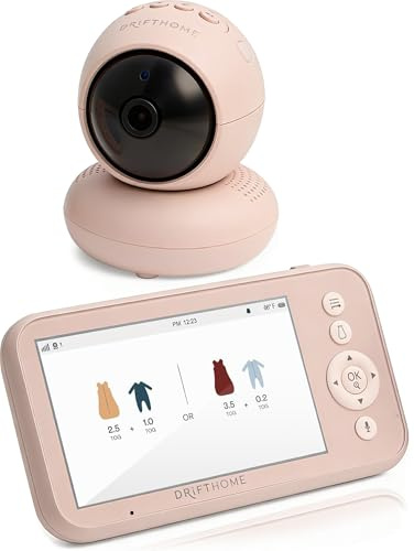 ergoPouch Drift Home No WiFi Baby Monitor with Smart Sleepwear Guide - Baby Monitor with Sleep Tracking, HD Night Vision Camera, Intelligent Dressing Recommendations & Multi-Color Night Light