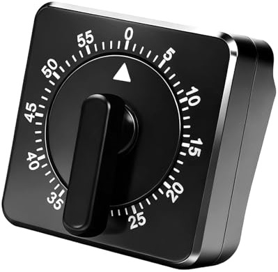 Eieruhr ohne Batterien, Mechanischer Küchenwecker mit Edelstahlgehäuse & Magnet - 100% Mechanische Küchenuhr & Stoppuhr für Backen, Kochen