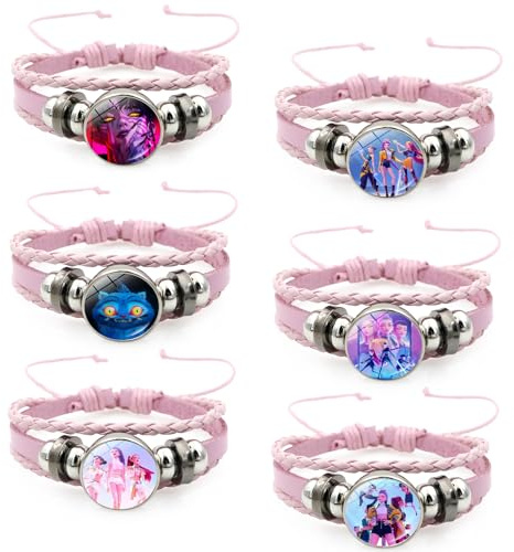 TCRZHHRX 6PCS Braccialetto Kp0p De/mon Hunters - Braccialetti dell'Amicizia Animes - Idea Regalo per Fan di Anime - Bracciale in Corda Intrecciato a Mano per Cosplay