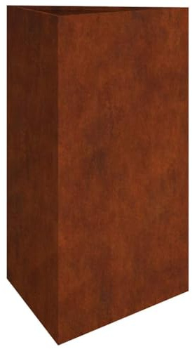 Makastle Jardinière Surélevée en Acier Corten, Extérieur, 50x43x75 cm, Rouillé, Résistant à l'Intempérie, Montage au Sol