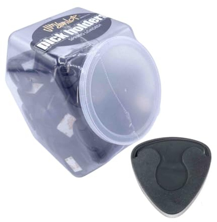 JIM DUNLOP Plektrumhalter Scotty, Schwarz, Krug mit 60