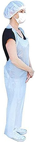 Medi-Inn PE-Schürzen Plus | Einmalschürzen 75 x 125 cm weiß 10 x 100 = 1000 Stück | Stärke 18 my | gehämmert | 703040-w