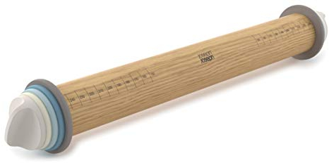 Joseph Joseph - Einstellbares Nudelholz, 9 Einheiten - pastellfarbig, 43.5x6.9x6.9 cm