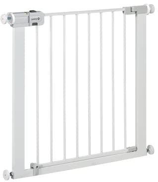 Safety 1st Easy Close Metal Cancelletto di Sicurezza in metallo, scale, porte, vani con apertura 73-80 cm (max 108 cm), Cancelletto per Bambini, Apertura a Una Mano, Senza Viti o Fori, Bianco