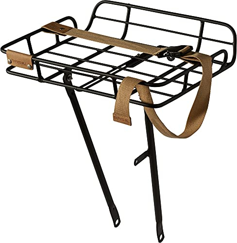 Basil Unisex – Erwachsene Portland Vorderradgepäckträger, Matt Black, One Size
