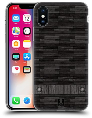 Head Case Designs Bois Textures Industrielles Coque en Gel [Protection de Qualité Militaire] Compatible avec Apple iPhone X/iPhone XS Et Compatible avec MagSafe