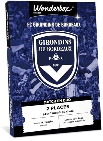 WONDERBOX Connect - Coffret Cadeau - FC Girondins De Bordeaux - Match en Duo - 2 Places pour 1 Match au Choix - Parmi 17 matchs par an, valable pour Tous Les matchs à Domicile - Validité 27 Mois