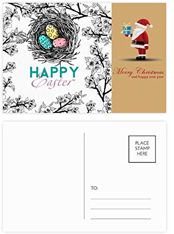 Frohe Ostern Religion Festival Eiernest Weihnachtsmann Postkarten-Set Dankeskarte Mailing 20 Stück