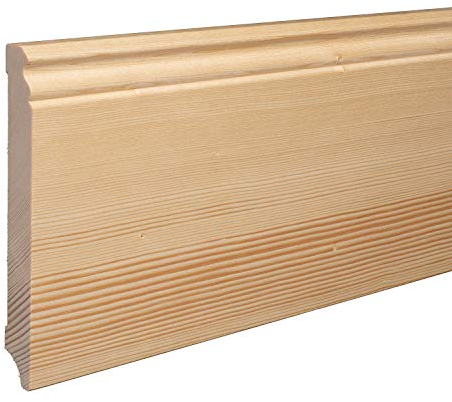 Massivholz-Sockelleiste Fichte GEÖLT Hamburger Berliner Profil Fußleiste 150mm