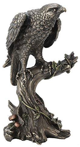 Veronese Design 25,4 cm große Wanderfalke, Antik-Bronze-Finish, Tier, Wildtiere, Falke, Adler, Skulptur, Sammelfigur