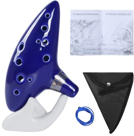 Aurzen Zelda Ocarina - Ocarinas de 12 agujeros con libro de canciones (canciones de la leyenda de Zelda)