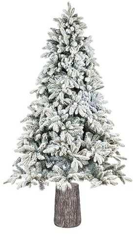 Nataland Albero di Natale Artificiale Verde Modello Nordend Con Altezza 240 Cm e Base a Tronco, Abete Super Folto con Effetto Realistico e Rami Con Aghi Anticaduta