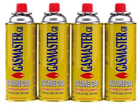 B2C BUTANE GAS BOTTLES CANISTERS FOR PORTABLE STOVES TORCHES COOKERS GRILL HEATERS CHEF WAND 227g cans (4)