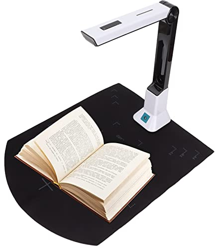 Scanner per Documenti USB, Scanner per Fotocamera per Documenti con Messa a Fuoco Automatica Scanner per Libri HD da 8 MP con Inclinazione Automatica OCR, Pieghevole e Portatile, per la Scansione D