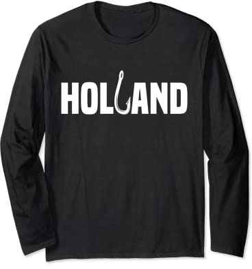 Holland Niederlande Angeln Urlaub Angeln Langarmshirt