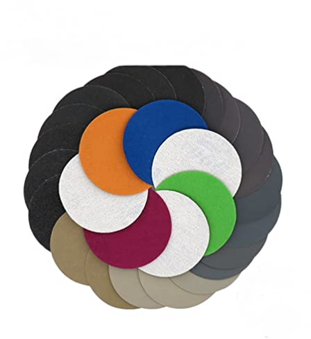 Lot de 50 disques abrasifs de 75 mm - Grain 800/1200/1500/2000/2500/3000/4000/5000/7000/10000 - Papier abrasif auto-agrippant