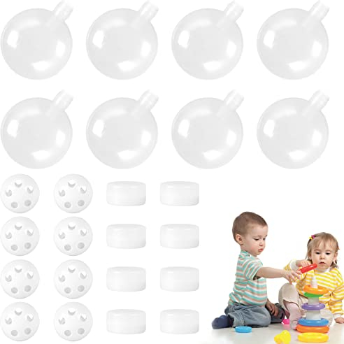 Bubuny 24 Stück Set Spielzeug Noise Squeakers Quietscher Rasselbällen Rasselkugeln Rasseldosen zum Einnähen für Hund Haustier Baby Spielzeug Noise Maker