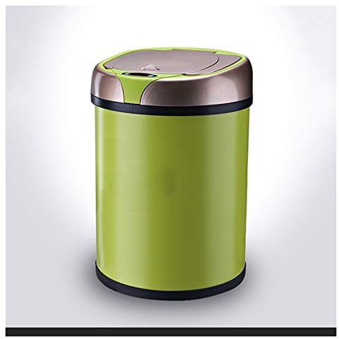 Poubelle Cuisine La corbeille automatique 12L peut être une corbeille de ménage intelligente en acier inoxydable peut, parfaite for le bureau de cuisine à domicile (5 couleurs) Poubelle / Poubelle Bin