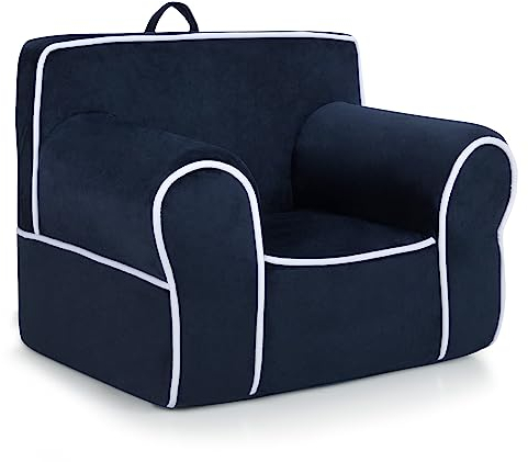 GOPLUS Kindersessel, Kindersofa mit Armlehnen & Rückenlehne, Kinder Sessel Relaxsessel Softsessel Kindermöbel für Mädchen Jungen im Alter von 0-5 Jahren, 70 x 44 x 50cm (Blau)
